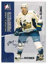 2005-06 HEROES & PROSPECTS AUTOGRAPH MIKE GLUMAC AUTO MILWAUKEE ADMIRALS #A-MGL