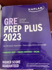 Kaplan GRE Prep Plus 2023 w/ 6 practice tests and online code