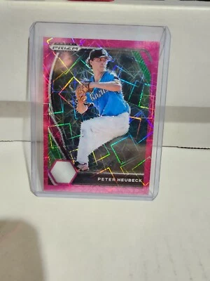 2021 Panini Prizm Draft Picks Pink Velocity Peter Heubeck Dodgers - Image 1 of 2