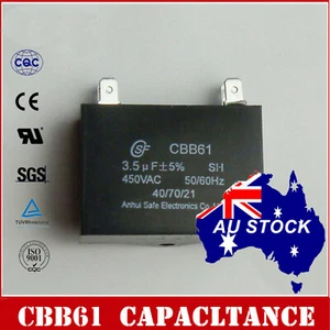 CBB61 Appliance Motor Start Run Capacitor 3.5uF 450VAC 50/60Hz OZ SELLER - Picture 1 of 3