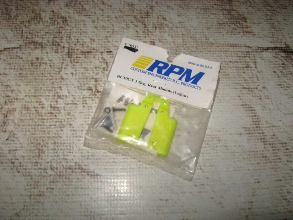 🔥 RC RPM Associated RC10GT Series HD 3° Rear Mount Set Plastic Yellow 70537 🔥 - Image 1 of 1