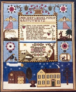 VTG 1991 Scarlet  Letter  Christmas Sampler Kit Verse Angels Deer Turkey Bird - Picture 1 of 10