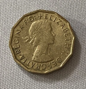 1963 Großbritannien Großbritannien 3 Pence Thruppence Thrupenny Queen Elizabeth II Münze (63d) - Bild 1 von 2