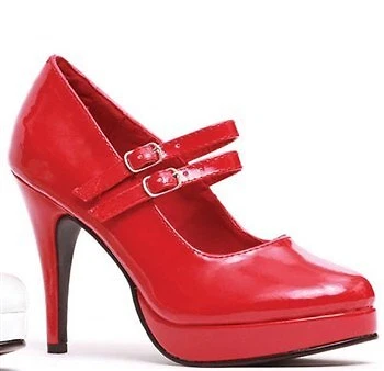 Ellie Shoes E-421-Jane 4 Double Strap Mary Jane 7 / Red - Image 1 of 1