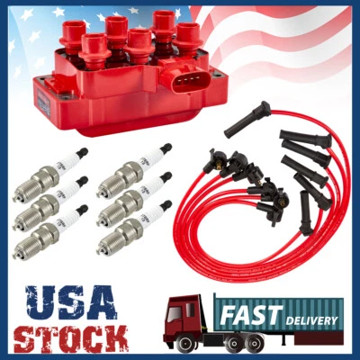 Spark Plug Wire & Coil Pack For Ford Ranger Mazda Mercury 4.0 4.2L DGE446 FD480T - Image 1 of 4