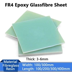 FR4 Epoxy Glass Fibre Sheet Glassfibre Plate Resin Board Thick 3mm 4mm 5mm 6mm - Picture 1 of 9