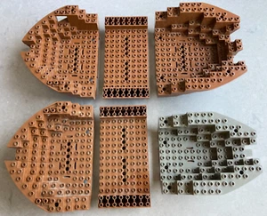 1989 / 1990's vintage LEGO Pirate Ship Hull PARTS LOT used RARE boat - Picture 1 of 12