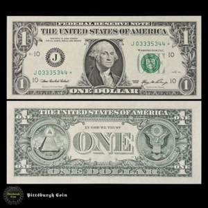 2006 $1 One Dollar Bill Kansas City MO District Star Note FR 1933-J* J10 UNC - Picture 1 of 2
