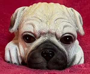 Cold Cast Ceramic Puppy Dog Shelf Sitter Pug NEW in Box! - Picture 1 of 10