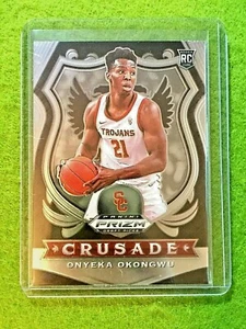 ONYEKA OKONGWU PRIZM CRUSADE ROOKIE CARD JERSEY #21 USC RC ATLANTA 2020 Prizm DP - Picture 1 of 12