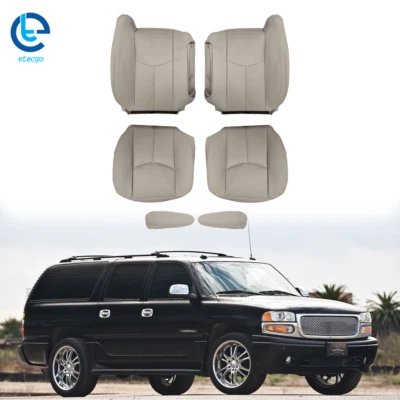 Driver Passenger Bottom Top Seat Cover Light Tan For Chevy Tahoe GMC Yukon 03-06 - Изображение 1 из 4