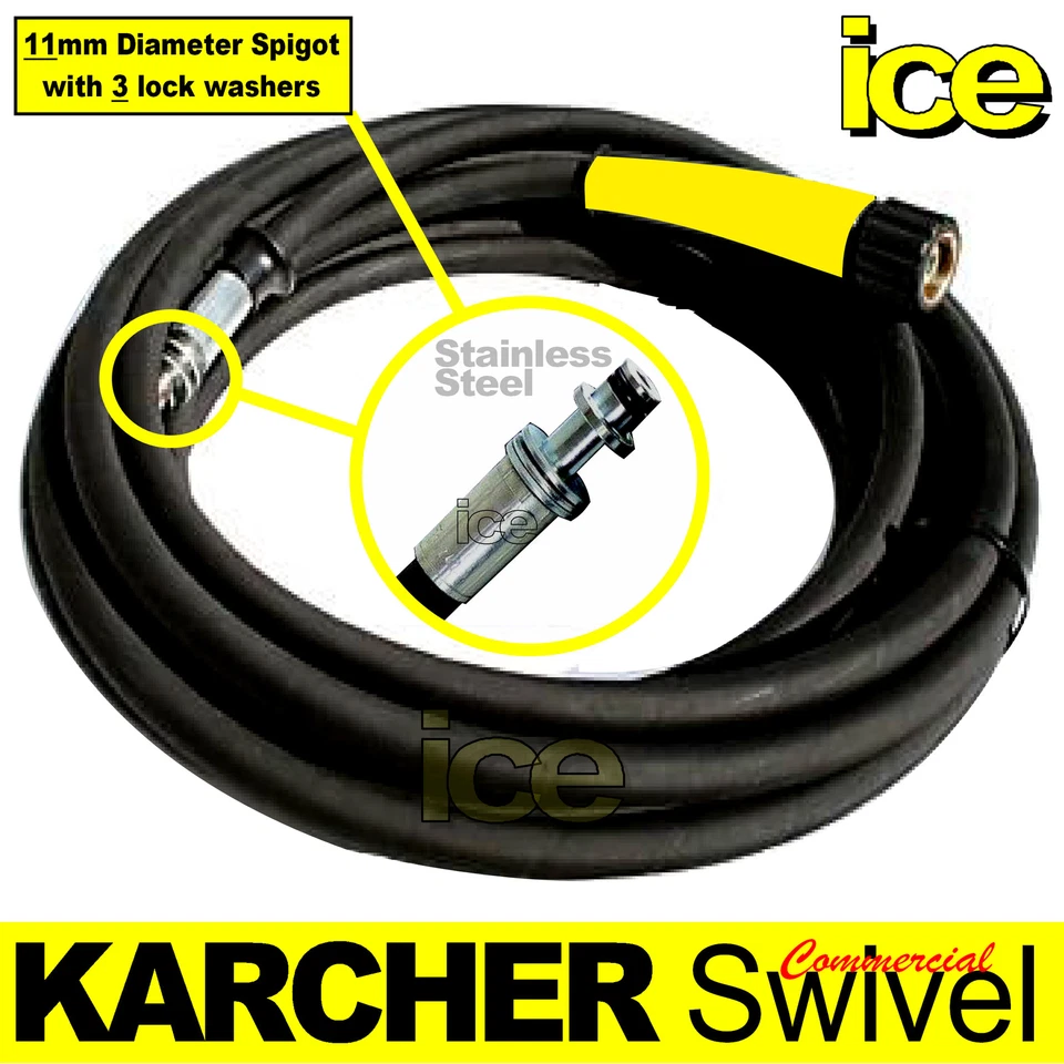 10m KARCHER HD 5/11 5/12 6/12 6/13 7/11 7/18 PRESSURE WASHER JET WASH HOSE