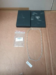 NEW GIORGIO DI VICENZA STERLING SILVER FIGARO CHAIN NECKLACE FAST/FREE SHIPPING - Picture 1 of 6