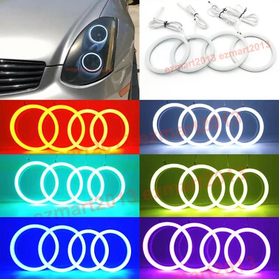 Anillo halo algodón RGB para Infiniti G35 cupé 2003-05 faro ojo de ángel lámpara DRL Foto 1 de 4
