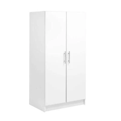 Armario independiente Prepac 65" x 32" x 24,5" doble puerta herrajes sin llave blanco Foto 1 de 4
