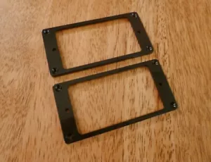 Standard Humbucker Pickup Ring Frame Surrounding set Curved BLACK Guitar Bass - Picture 1 of 1