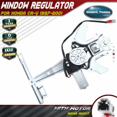Regulador de ventana eléctrica trasero derecho pasajero con motor para Honda CR-V 1997-2001 Foto 1 de 4