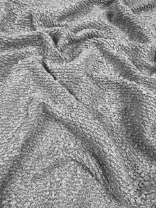 Grey Bouclé Sweater Knit Stretch Jersey Soft Dressmaking Fabric - Per Metre - Picture 1 of 7