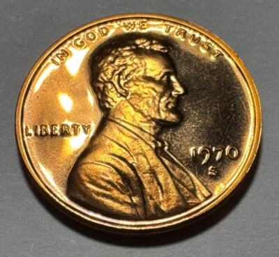 1970-S Lincoln Memorial Proof 1Cent Penny from US Mint Proof Set. - Image 1 of 4