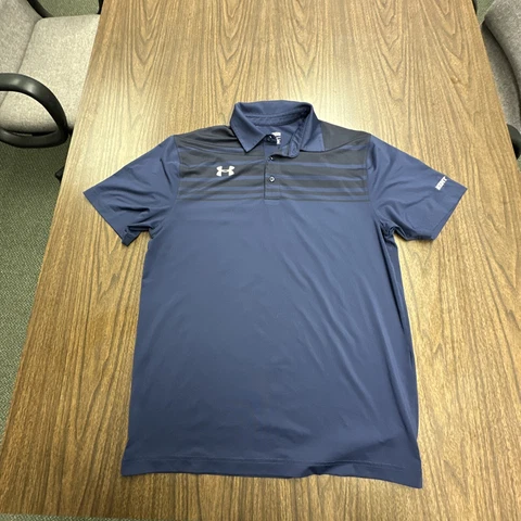Under Armour Kent state golden flashes Polo shirt Adult Medium Blue Golf Mens Cover
