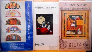 3 New Quilt Patterns-Halloween-Christmas Nativity-Thanksgiving-July 4th #85 READ - Picture 1 of 5