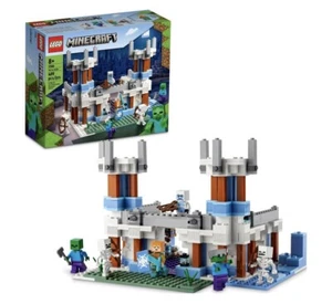 LEGO Minecraft The Ice Castle Toy 21186 with Zombie and Skeleton Mobs Figures - Picture 1 of 7