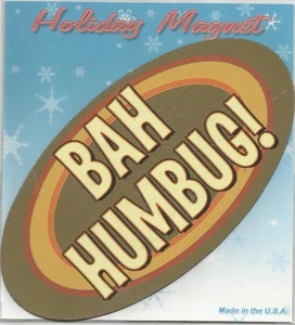 Advanced Graphics Inc. BAH HUMBUG! 3.5" x 7" Oval Auto Magnet **NEW** - Picture 1 of 1