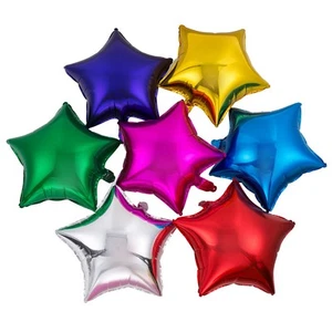 50pcs Star Shaped Foil Balloons, 18' Helium Mylar Balloons, Self Sealing, Reu... - Picture 1 of 6