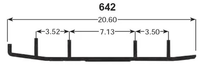 Corredores SPI Slasher Six60 para moto de nieve Yamaha PZ50MT Phazer MTX 2009-2017 Foto 1 de 2