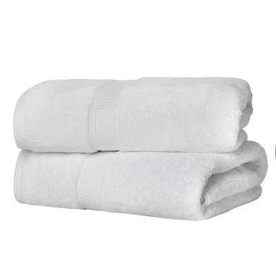 Egyptian Cotton Pile Bath Towel Set of 2, Ultra Soft Luxury Towels, Thick Plush - Image 1 of 4
