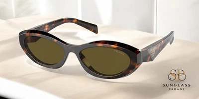 PRADA PR 26ZS 14L09Z Sage Honey Tortoise Dark Brown 55 mm Women's Sunglasses - Image 1 of 2