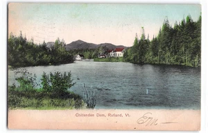 Anfang 1900 Postkarte Chittenden Dam, Wasser- & Heimatansicht, Rutland, Vermont - Bild 1 von 2