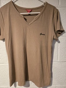 Guess Womens Tank Top Shirt Brown Size Xl Excellent Condition - Picture 1 of 3