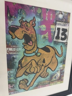 CRISP “Friday 13th” Scooby Doo Goosebumps Graffiti Pop Art Print Model Rare Home - Image 1 of 2
