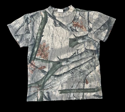 Y2k Treestand Mossy Oak Camo Tshirt 100% cotton MEDIUM Hunting Ethel Cain Core - Image 1 of 4