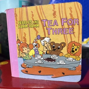 Pebbles and Bamm-Bamm “Tea For Three” 1988 Flintstones HB VG+ Super Rare - Picture 1 of 4