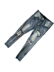 Forever 21 Jeans Damen 29 Mid Rise Distressed Stretch (W29 L28) - Bild 1 von 5