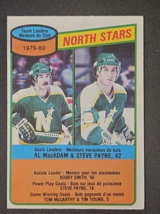 80-81 O-Pee-Chee Steve Payne Al MacAdam Team Checklist 🚨🚨🚨 North Stars - Picture 1 of 4