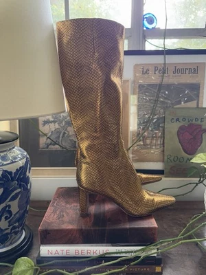 Sam Edelman Good Snakeskin Metallic Knee High Boots, Women’s Size 9.5 - Image 1 of 3