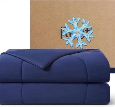 TWIN R Evercool Cooling Comforter Blanket Hot Sleeper Navy Christmas Gift - Image 1 of 4