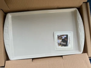 Longaberger Pottery Woven Traditions Baking Dish Cookie Sheet 16"x9” 31813 - Picture 1 of 4