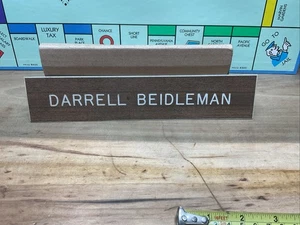 Vintage Name Placard Desk/door Darrel Beidleman 10 Inches L00 - Picture 1 of 3