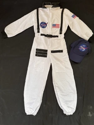 NASA Astronaut Costume Youth 12-14 White Space Suit - Halloween Costume Dress Up - Image 1 of 4