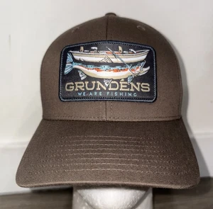 Grundens Trout Patch Trucker Hat Green We Are Fishing One Size - Picture 1 of 7