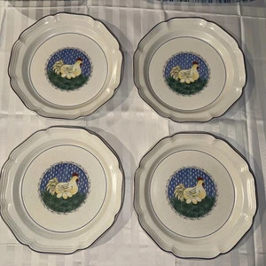 4er Set Mikasa French Countryside Calico Circle Speiseteller mit Huhn - Bild 1 von 3