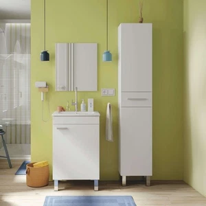 Pack Mueble de Baño + Columna Conjunto Estilo Contemporáneo Color Blanco brillo - Imagen 1 de 5
