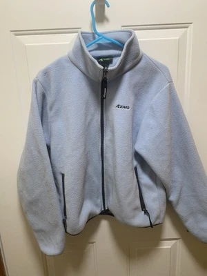 Acogedora chaqueta vintage EMS polar azul polvo con cremallera, mediana para mujer Foto 1 de 4