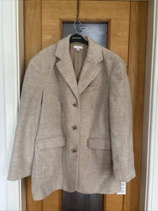 Topshop Women’s Oversized Coat, Beige, Size 18. - Picture 1 of 10