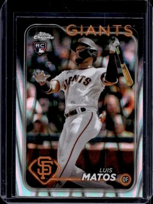 2024 Topps Chrome Luis Matos RC Raywave Refractor Rookie #270 Giants - Image 1 of 2