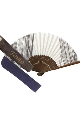 Personalized Japanese Cotton & Linen Fan Set with Name Engraving, Gift Ready - Image 1 of 4